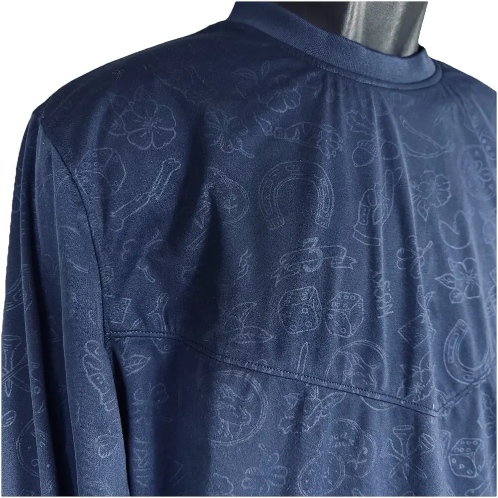 Nike Shield Mens Medium Lucky Charms All Over‎ Print Navy Blue Long Sleeve Crew